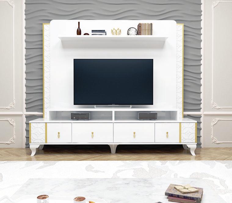 VENEDİK 208 U TV ÜNİTESİ 8411-208-U 8411-208-T VENEDİK U VENEDİK T 208 cm 60" Çekmece