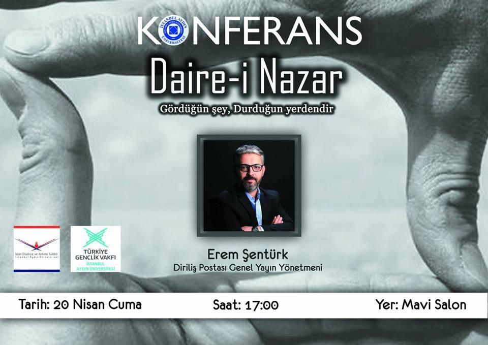 Gazeteci-Yazar Erem Şentürk Konferansına