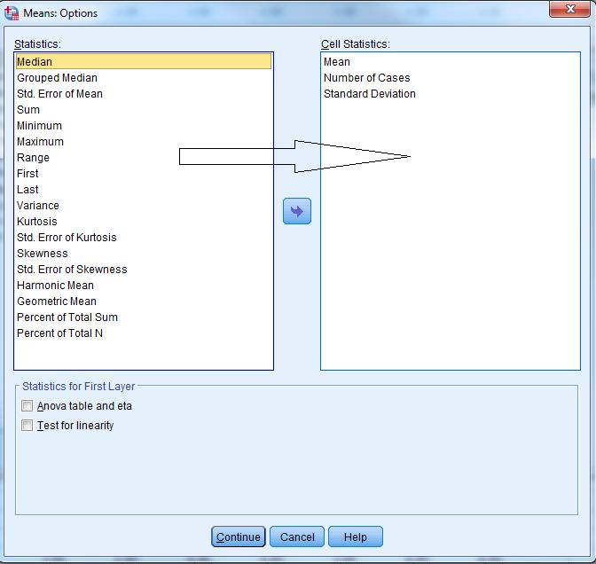 Means Options kısmına girildiğinde