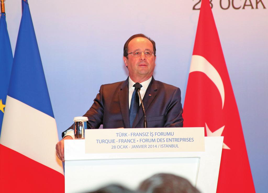 Ülkelerarası ilişkilerde yeni bir sayfa Fransa Cumhurbaşkanı François Hollande, ziyaretinin 22 yıl aradan sonra bir Fransa Cumhurbaşkanı nın Türkiye yi ziyaret etmesinden öte, ülkelerarası