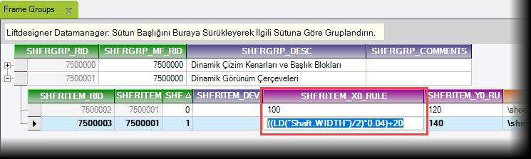 Veri ağacından bir DigiPara Liftdesigner proje değeri kullanarak, görüntü çerçevelerini dinamik