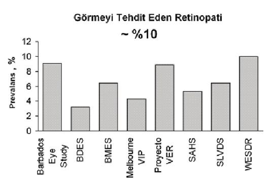 Epidemiologic Study of Diabetic Retinopathy (WESDR) çalışma sonuçları.