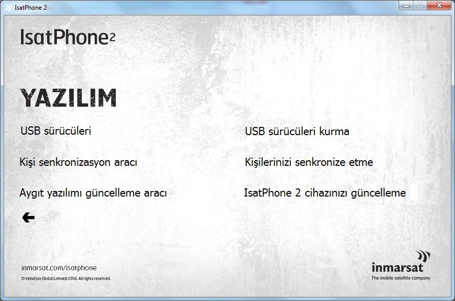 ISATPHONE 2 AYGIT YAZILIMI GÜNCELLEME ARACININ KURULUMU Zaman zaman, işlevselliğini ve işleyişini geliştirmek için telefon yazılımınızı güncellemeniz gerekebilir.