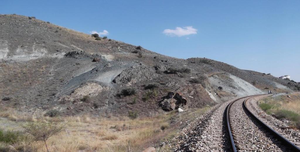 kuzeydoğusundaki yarmalarda (Şekil 9, 10) farklı derecede ayrışmış serpantinitler bulunmaktadır.