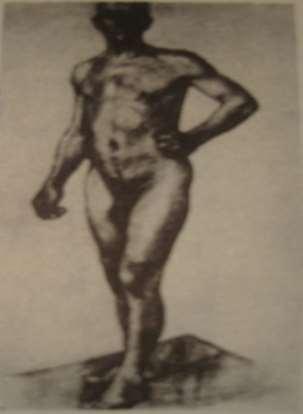 414 Resim 3: Zeki Kocamemi, Erkek Etüdü, 1920, 62,6x47,7 cm.