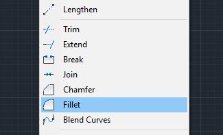 Dolgu (Fillet) Dolgu (Fillet) komutu, 2 boyutlu nesnelerin kenarlarını ya da 3 boyutlu nesnelerin bitişik yüzeylerini yuvarlamakta ya da dolgulamaktadır.
