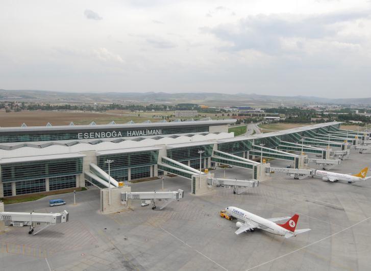 Esenboğa Uluslararası Havalimanı (Ankara, Türkiye) Toplam Alan: 180.