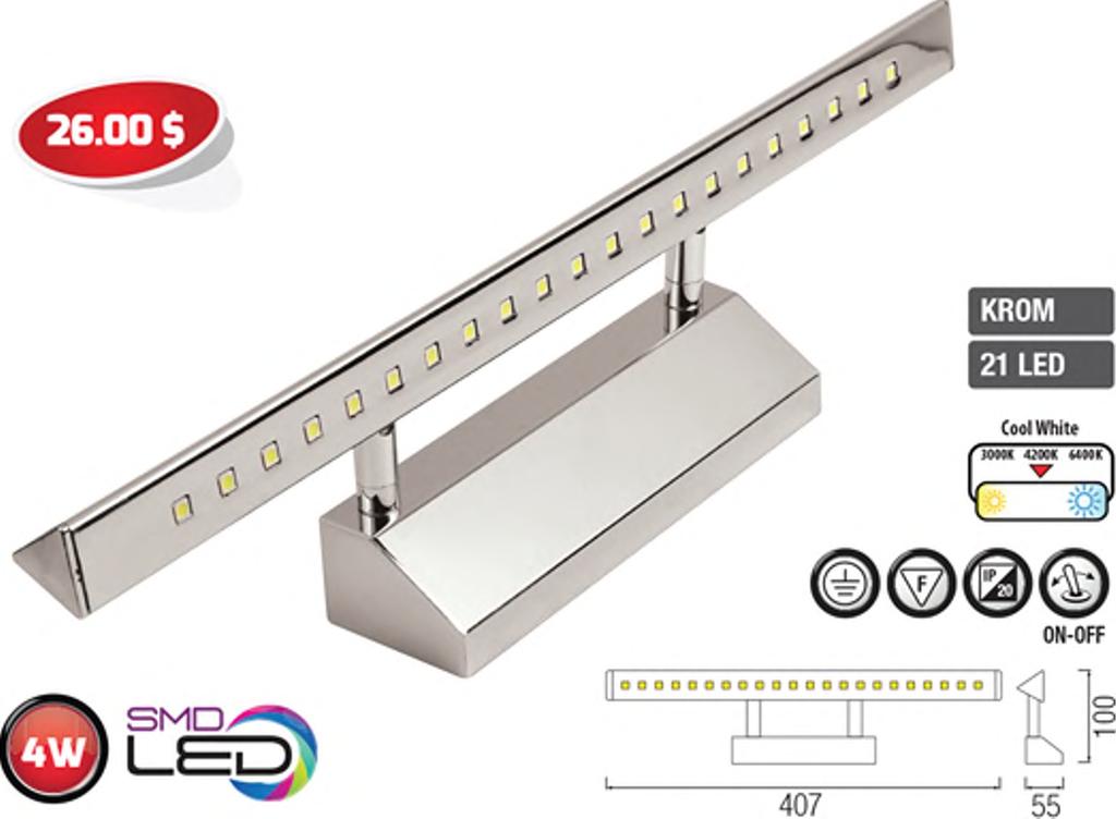 LED, Krom, 4200K 20 26,00$