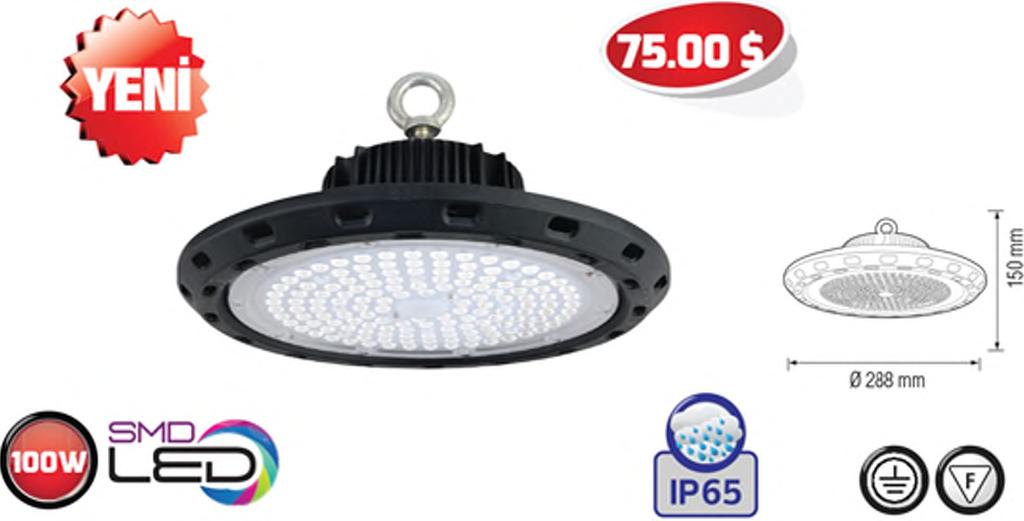 170-265V, 100W, SMD LED, 6400K, Krom 8 65,00$