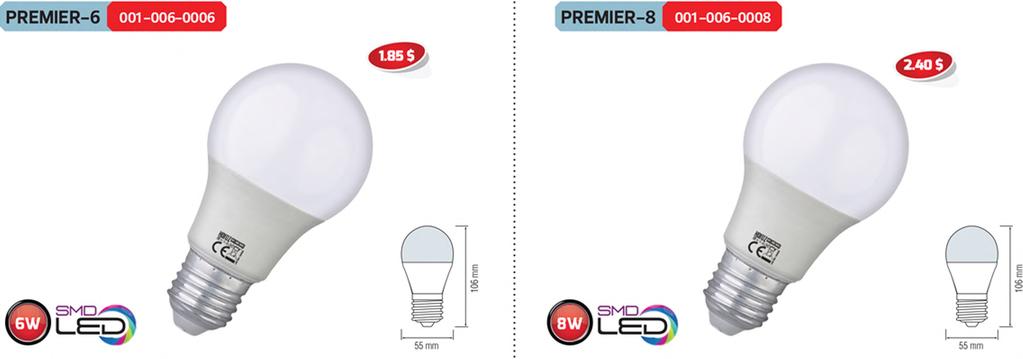 SMD LED, 4200K/6400K 50 2,40$ PREMIER-10 PREMIER-12