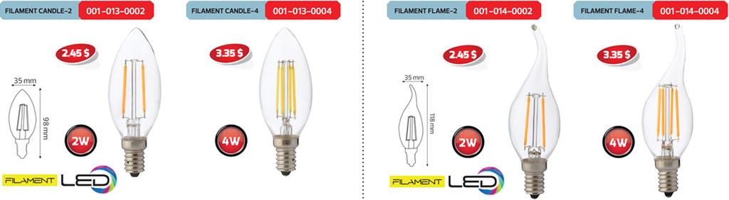 Filament LED, 3000K/6400K 100 4,15$ :