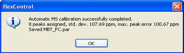 6. Calibration sekmesinde ( Şekil 3 ), Peak Assignment Tolerance parametresinin 1000 ppm maksimum değerine ayarlandığını kontrol edin (Şekil 8). Şekil 8 Peak Assignment Tolerance parametresi 7.