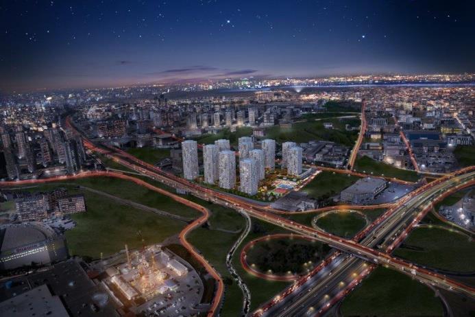 595 m² İnşaat Süresi - Başl.: Ç2/2015 Bitiş: Ç2/2017 Büyük ölçekli geliştirmede Tekfen vizyonu ve standartları korunarak fark yaratacak bir yaşam alanı planlanmıştır.