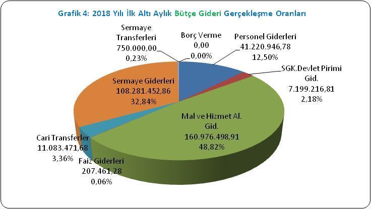 2018 yılı Ocak-Haziran dönemde personel giderlerinde %12,50 lik bir oran ve yaklaşık 41 milyonluk bir gerçekleşme izlenmiştir.