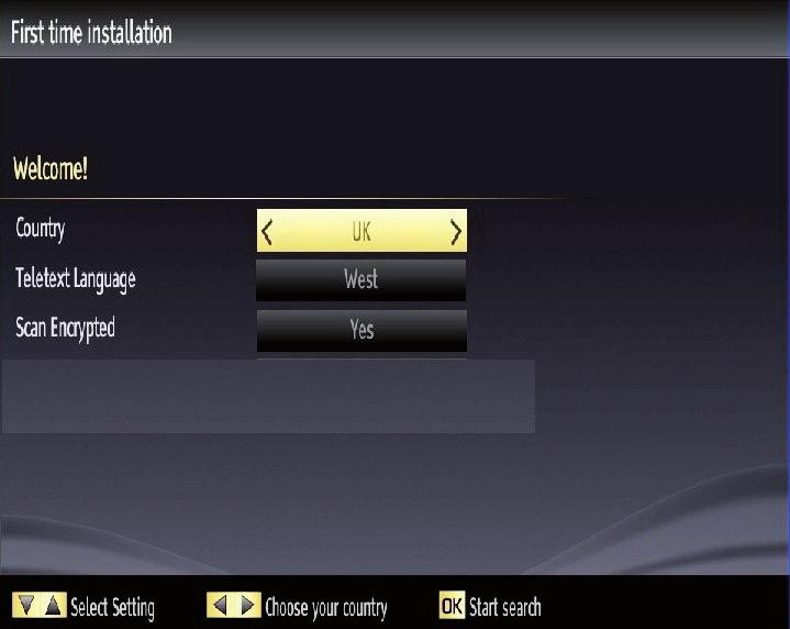 In the Main menu select the sub-menu using AV button and set the submenu using or buttons. To learn the usage of the menus, refer to the menu system sections.