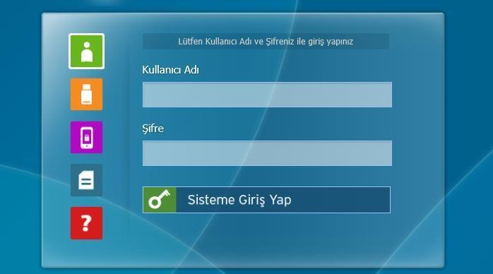 Elektronik Belge Yönetim Sistemine E-İmzasız Giriş Sisteme giriş yapabilmek için http://ebys.klu.edu.tr/giris.