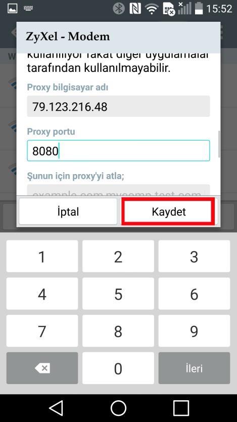 7-) Bağlantı için web tarayıcısını ilk açtığımızda kurumsal