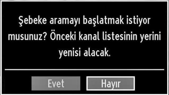 Analog Manüel Kanal Arama Eğer Dijital Anten tarama işlemini başlatırsanız otomatik tarama başlar. İptal etmek için MENU tuşuna basabilirsiniz.