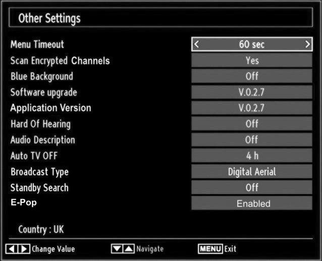 Configuring Other Settings To view general confi guration preferences, select Other Settings in the Settings menu and press OK button. Use or buttons to highlight Date/Time.