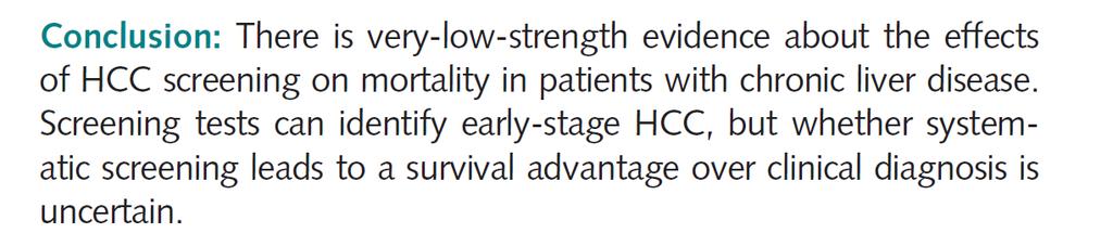 HCC için tarama bir işe yarıyor mu? 13.475 sitasyon, 22 Klinik çalışma.