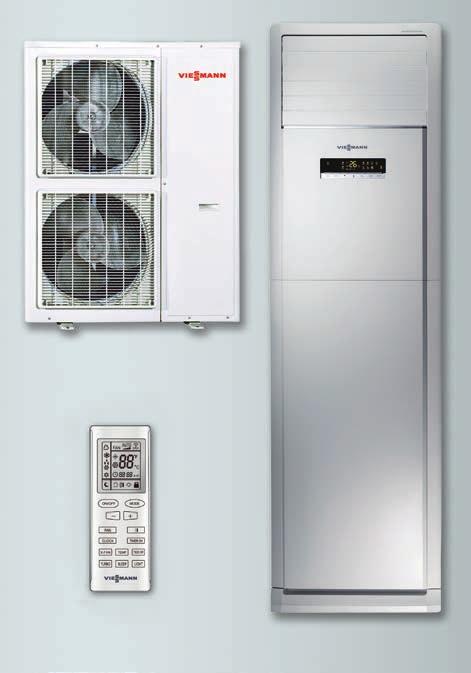 Vitoclima 100-S salon tipi split klimaların (on-off) üstün özellikleri: Elektrikli ısıtıcı Soğutmada 43 C ve ısıtmada -15 C Hava üfleme kanatçıkları ile sağ-sol ve yukarı-aşağı yönlerde homojen hava