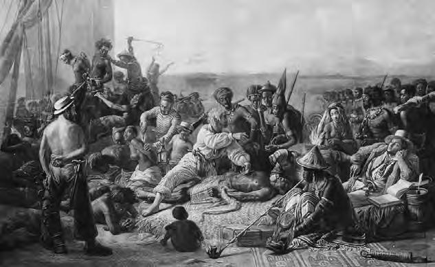BD ARALIK 2018 Afrika kıyılarında köle trafiği gösteren illüstrasyon. Chicago Tarih Müzesi Bundan 1 yıl sonra da, Afrika dan Amerika ya ilk köle gemisi 1519 da Porto Rico ya doğru yola çıktı.