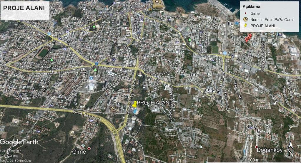 Şekil 1 Proje yerinin Girne deki lokasyonu Türk Metal Sendikası na ait Turistik