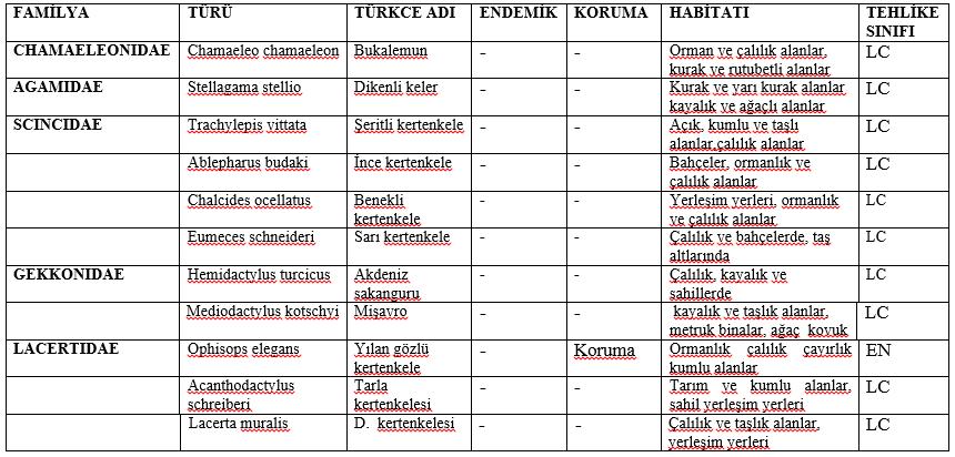 14 Proje alanı çevresinin fauna