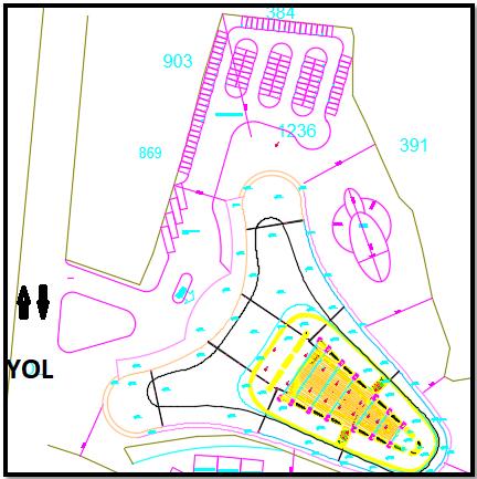 Şekil 36 Proje alanın yola bağlantısı V.1.8.