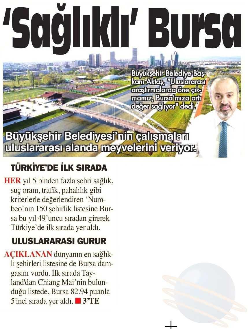 TÜRKIYEDE ILK SIRADA HER Yayın Adı : Bursa