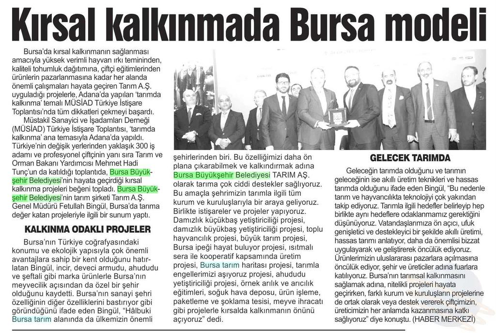 KIRSAL KALKINMADA BURSA MODELI Yayın Adı : Bursa