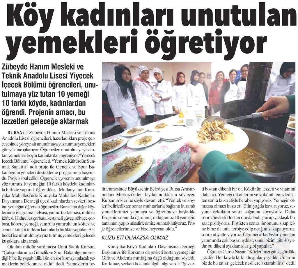 KÖY KADINLARI UNUTULAN YEMEKLERI ÖGRETIYOR Yayın Adı : Aydınlık