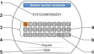 İşletim Kılavuzu 8.6.1 Sistem tanıtım numarası Sistem tanıtım numarası, sistem dokümantasyonu için kullanılır. En fazla 20 karakter içerebilir.