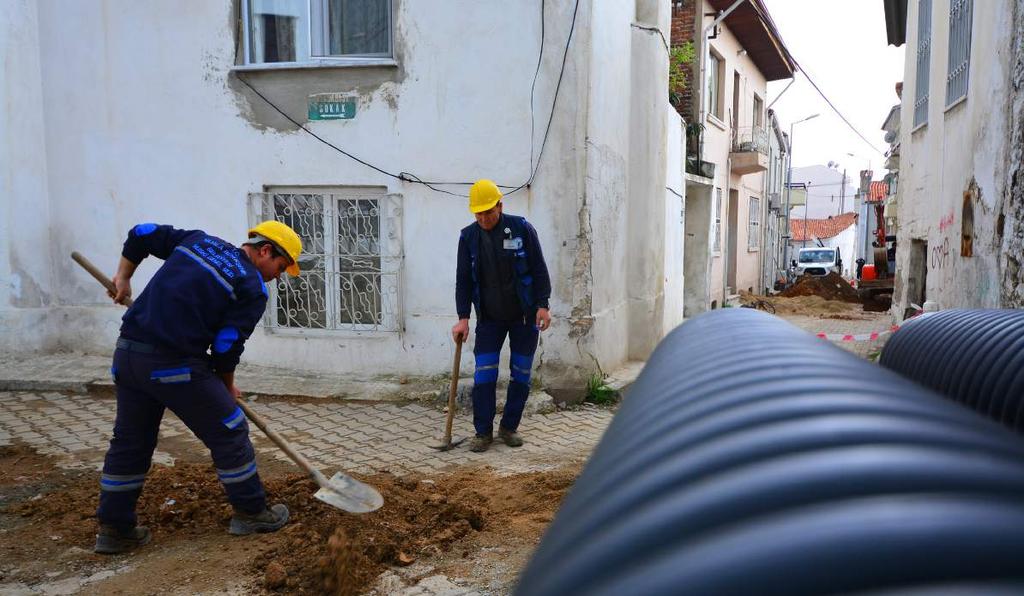 Datça ya Yeni Kanalizasyon Hatları Kanalizasyon hattı bulunmayan İskele Mahallesinin bir