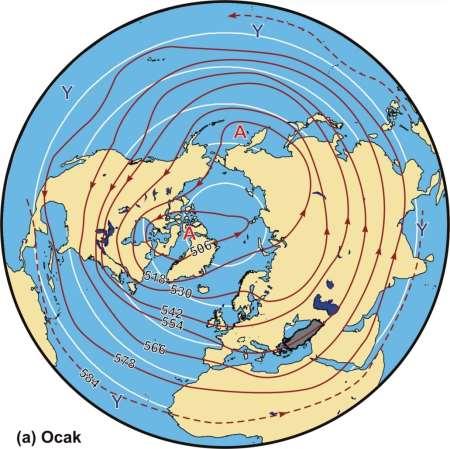 Kuzey Yarımküre de 500 hpa Düzeyindeki Ortalama Dolaşım ve