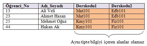 gelmektedir. Normalizasyon, veri tabanı tasarımında bu tür sapmaların da ortadan kaldırılmasını sağlayan bir süreç olarak da adlandırılabilir.