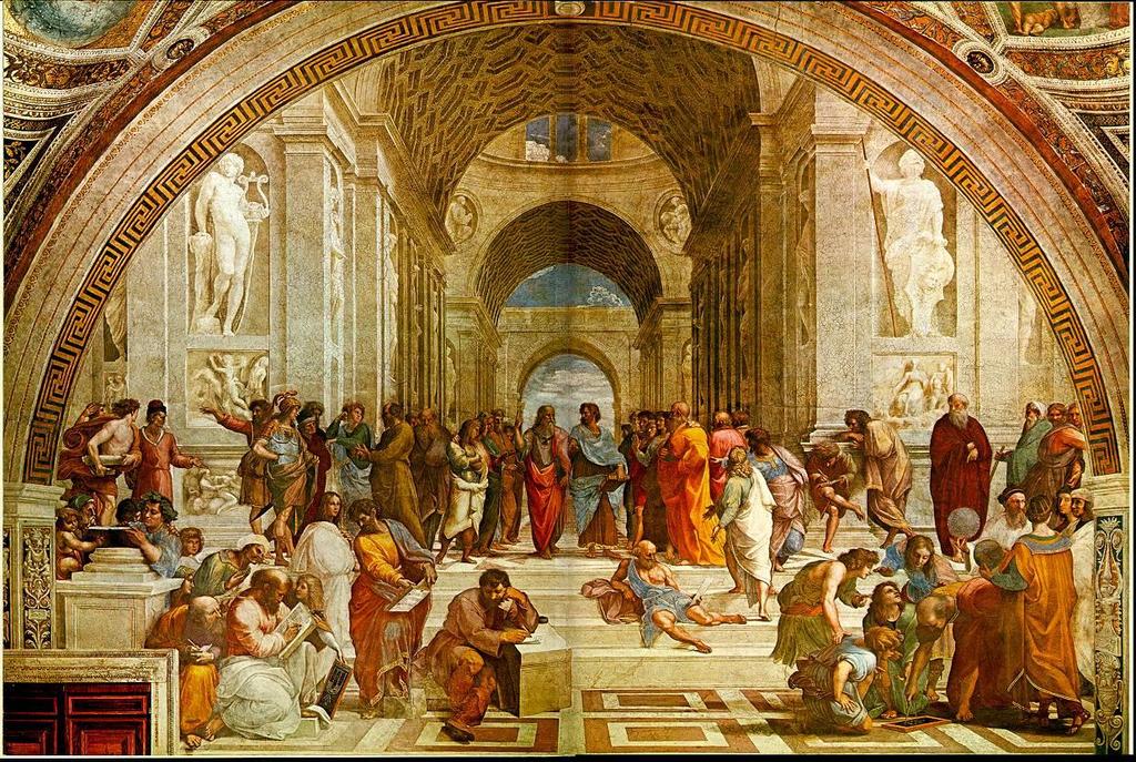 Atina Okulu ya da Scuola di Atene: İtalyan rönesans sanatçısı Raphael in 1511 de tamamladığı ünlü yapıtıdır. Vatikan Sarayı na fresk dekorasyonu olarak yapılmıştır.