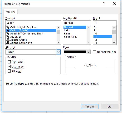 olacak karakter Mouse ile seçilir