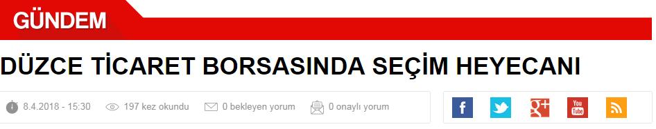 Borsasında ilk defa liste hazırlandığını belirterek Cumartesi günü yönetimi belirlenen Sanayi ve Ticaret Odası