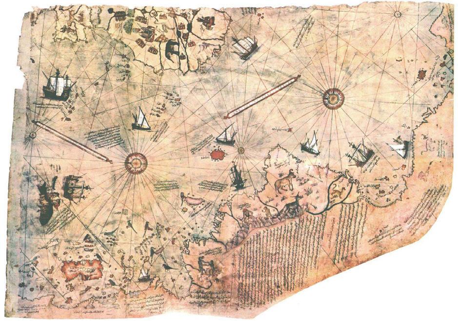 Kitabında ve haritasında Akdeniz'i anlatmıştır. Kristof Kolomb'dan, Avrupalı gezginlerden ve korsanlardan faydalanmıştır.
