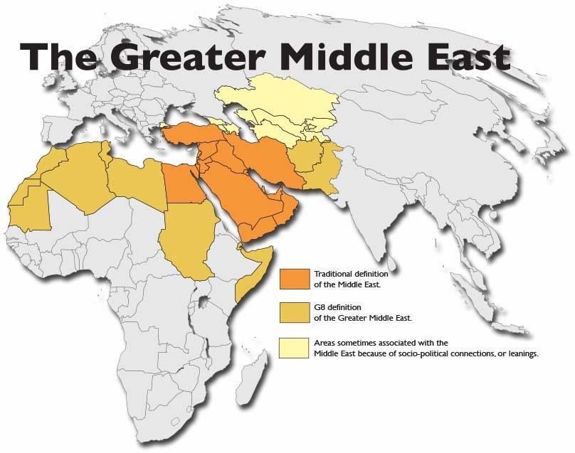 279 Harita 1: Büyük Ortadoğu (Greater Middle East) Kaynak:http://www.worldatlas.com/webimage/countrys/asia/lgcolor/middleeastmap. htm (24.03.2016).