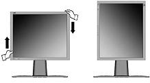 Yatay/Portre Modları LCD ekran Yatay veya Portre modlarında çalışabilir.