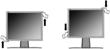 2. LCD ekranın altını dışa doğru ve altlıktan uzağa çekin. 3. LCD ekranı yukarıda gösterildiği gibi elle saat yönünde 90 derece çevirin.