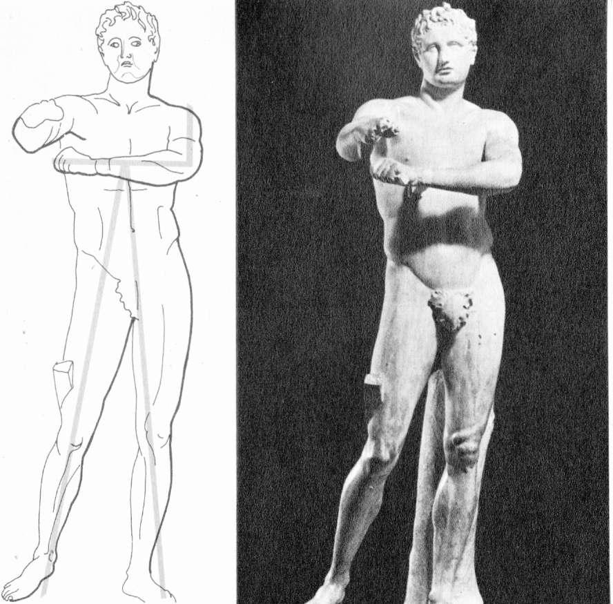 Lysippos Lysippos, kla- na göre canlandırılmıştır. Heykeldeki uyuma aykırı düsik devrin büyük şen tek şey Hermes'in zarif bir hareketle tuttuğu çocuk heykeltraşlarından Dionysos figürüdür.