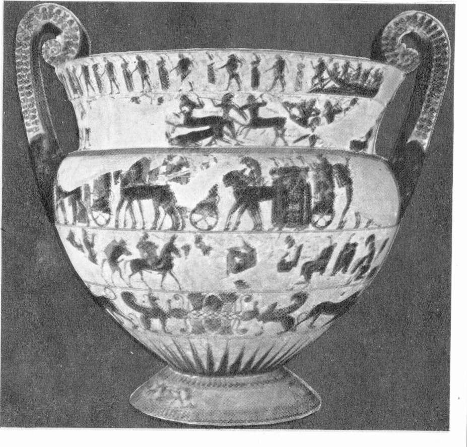 Siyah figürlü çömlek Yunan vazoları dış pazarlardaki değerlerini yapım ve süslemelerindeki ince teknik ile koruyorlardı.