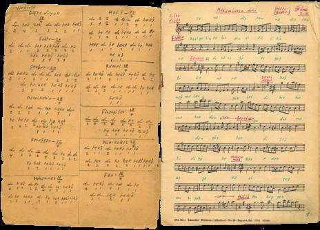 120 Kâr-ı Nâtık Rast Kâr-ı Nâtık - Hasan Fehmi Mutel Eserin notası, bestekârın kızı Nuran Mutel den alınan defterlerden sekizincisi olan ve kendine ait bestelerin yazıldığı orijinal müellif hattı