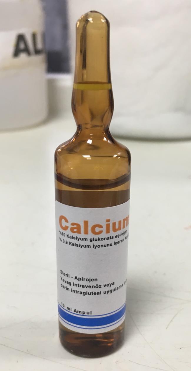 Ca Klorid %10 (27.2 mg/10 ml) Daha fazla elemental Ca içerir.