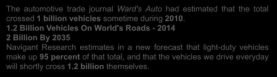 (2006 /OSD) The automotive trade journal Ward's Auto had estimated that the total crossed 1 