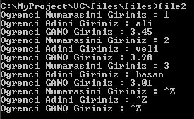 ..\n"); return 1; do printf("ogrenci Numarasini Giriniz : "); scanf("%d", &studentid); printf("ogrenci Adini Giriniz : "); scanf("%s", studentname); printf("ogrenci