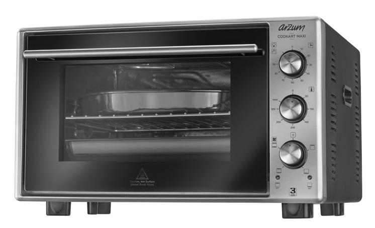 3 2 COOKART MAXI AR 2002 50 LT DOUBLE GLASS OVEN 1- Main Body 2- Double sided glass door 3- Door handle 4- Control board 5-